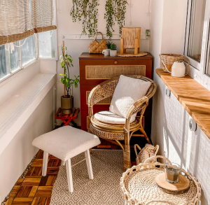 boho renter‑friendly patio designs no‑drill small balcony solar string lights budget decor