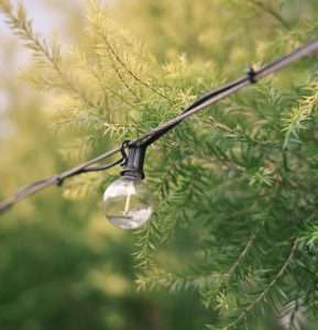 prevent patio string lights sagging