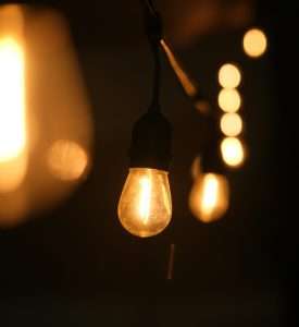 Vintage Edison bulb cluster patio string