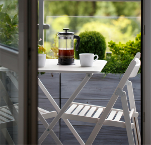 Affordable folding patio bistro set for small balconies