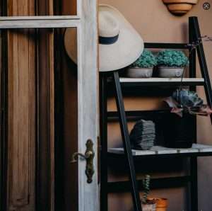 zero drill leaning ladder shelf patio storage