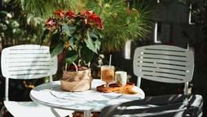cozy 2 person bistro set small space patio furniture under $150